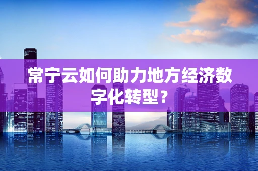 常宁云如何助力地方经济数字化转型？