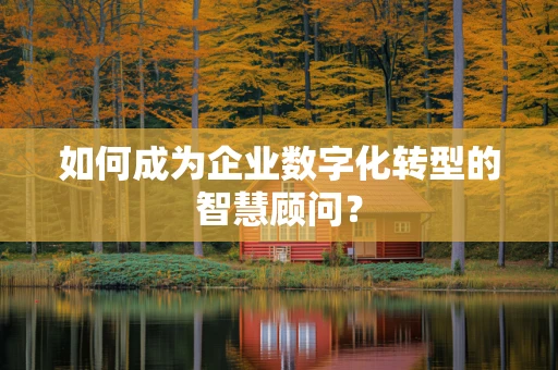 如何成为企业数字化转型的智慧顾问？