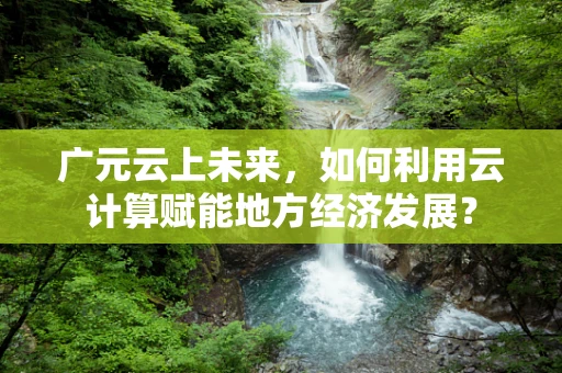 广元云上未来，如何利用云计算赋能地方经济发展？