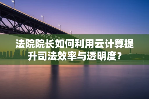 法院院长如何利用云计算提升司法效率与透明度？