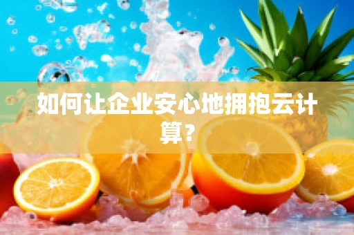 如何让企业安心地拥抱云计算？