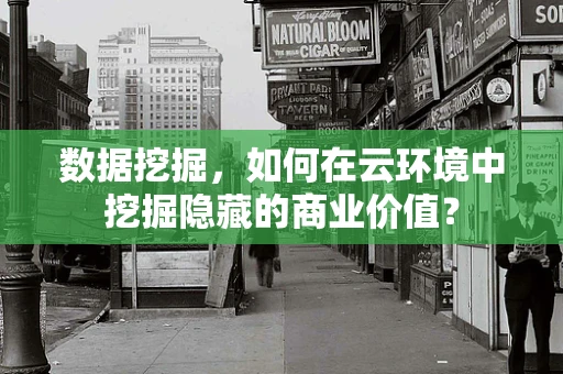 数据挖掘，如何在云环境中挖掘隐藏的商业价值？