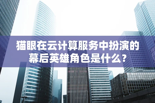 猫眼在云计算服务中扮演的幕后英雄角色是什么？
