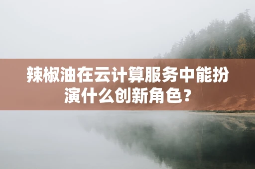 辣椒油在云计算服务中能扮演什么创新角色？