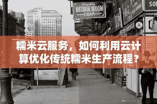 糯米云服务，如何利用云计算优化传统糯米生产流程？