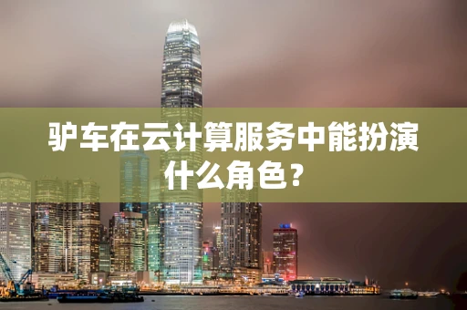 驴车在云计算服务中能扮演什么角色？