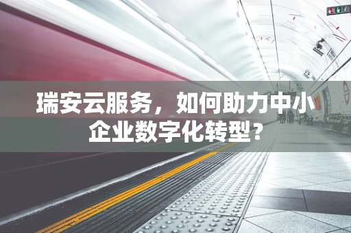 瑞安云服务，如何助力中小企业数字化转型？