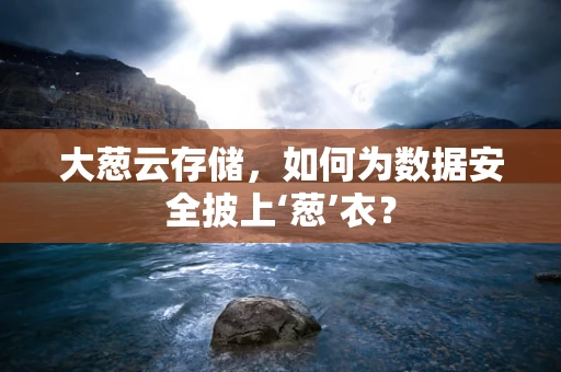 大葱云存储，如何为数据安全披上‘葱’衣？