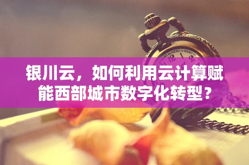 银川云，如何利用云计算赋能西部城市数字化转型？