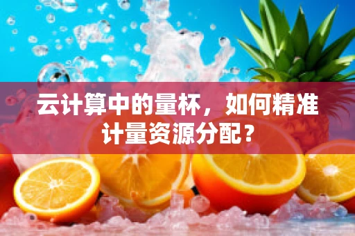 云计算中的量杯，如何精准计量资源分配？