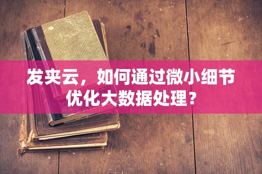 发夹云，如何通过微小细节优化大数据处理？