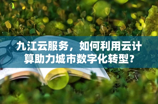 九江云服务，如何利用云计算助力城市数字化转型？