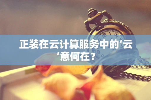 正装在云计算服务中的‘云’意何在？