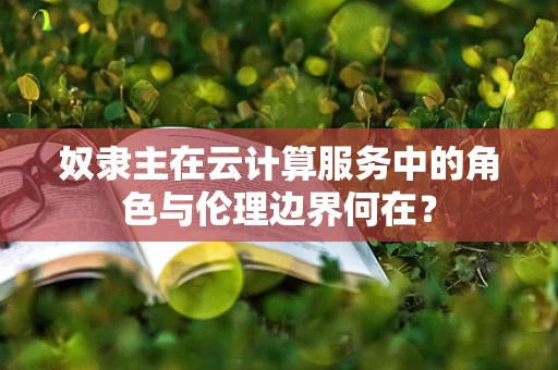 奴隶主在云计算服务中的角色与伦理边界何在？