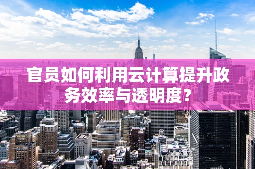 官员如何利用云计算提升政务效率与透明度？