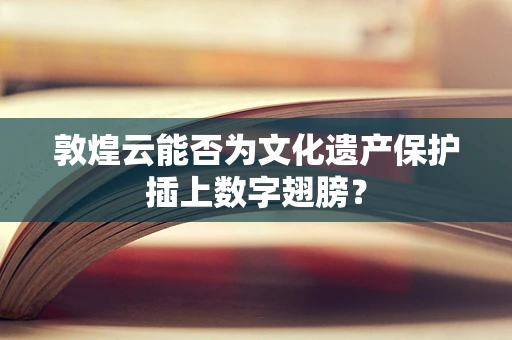 敦煌云能否为文化遗产保护插上数字翅膀？