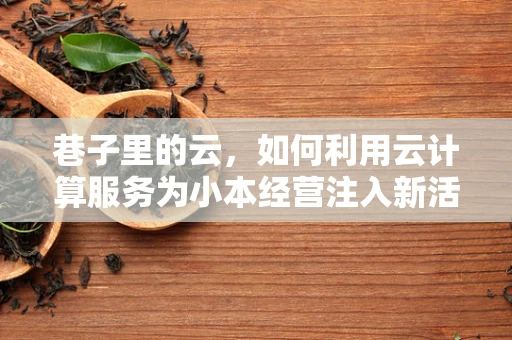 巷子里的云，如何利用云计算服务为小本经营注入新活力？