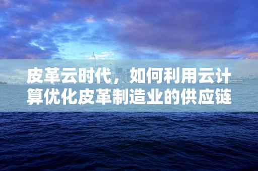 皮革云时代，如何利用云计算优化皮革制造业的供应链管理？
