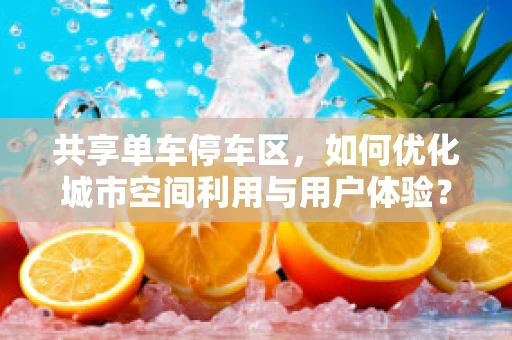 共享单车停车区，如何优化城市空间利用与用户体验？