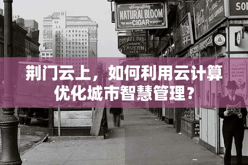 荆门云上，如何利用云计算优化城市智慧管理？