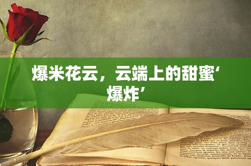 爆米花云，云端上的甜蜜‘爆炸’