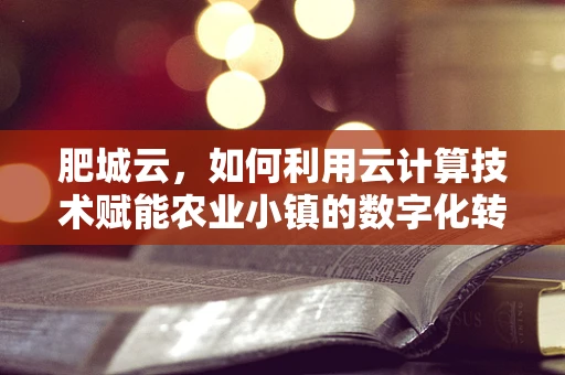 肥城云，如何利用云计算技术赋能农业小镇的数字化转型？