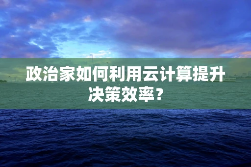 政治家如何利用云计算提升决策效率？