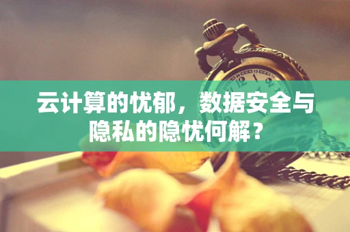 云计算的忧郁，数据安全与隐私的隐忧何解？