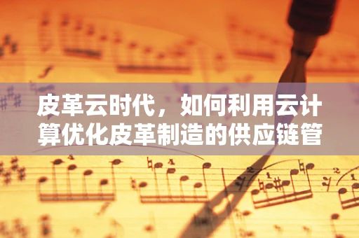 皮革云时代，如何利用云计算优化皮革制造的供应链管理？