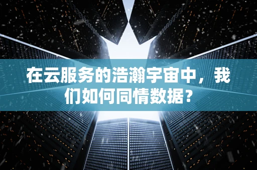 在云服务的浩瀚宇宙中，我们如何同情数据？