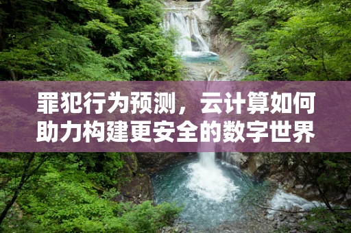 罪犯行为预测，云计算如何助力构建更安全的数字世界？