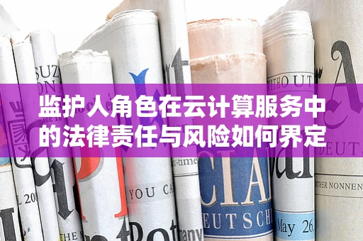 监护人角色在云计算服务中的法律责任与风险如何界定？