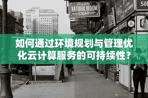 如何通过环境规划与管理优化云计算服务的可持续性？