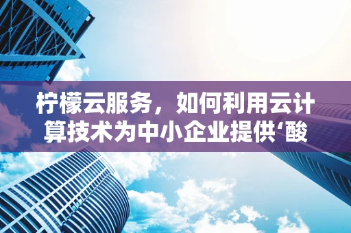 柠檬云服务，如何利用云计算技术为中小企业提供‘酸甜’的数字化转型？