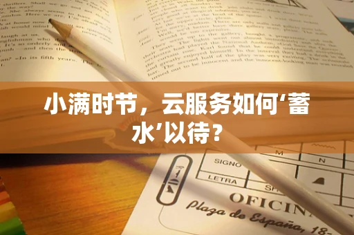 小满时节，云服务如何‘蓄水’以待？