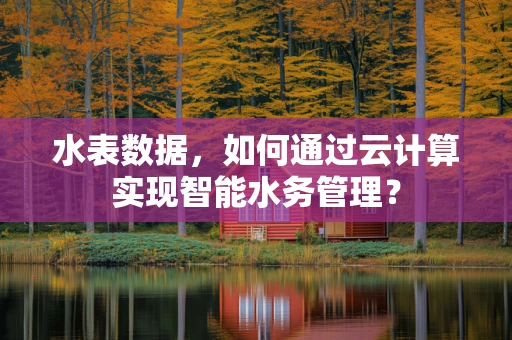 水表数据，如何通过云计算实现智能水务管理？