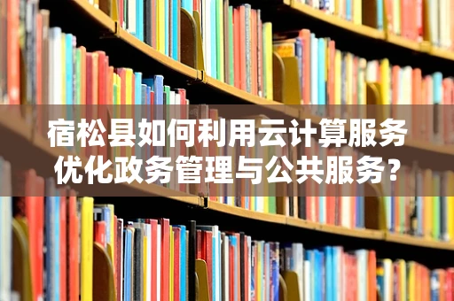 宿松县如何利用云计算服务优化政务管理与公共服务？