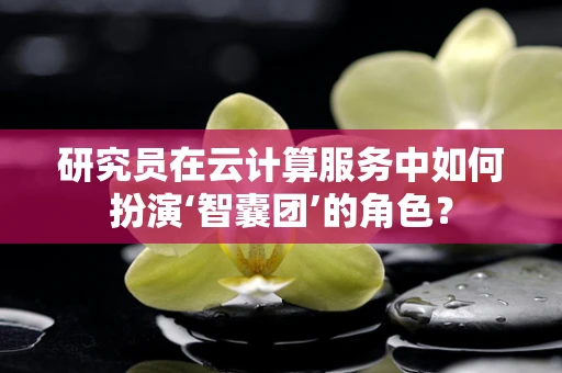 研究员在云计算服务中如何扮演‘智囊团’的角色？