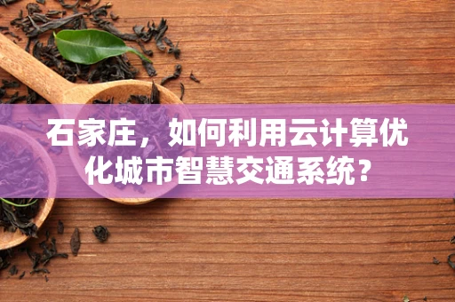 石家庄，如何利用云计算优化城市智慧交通系统？