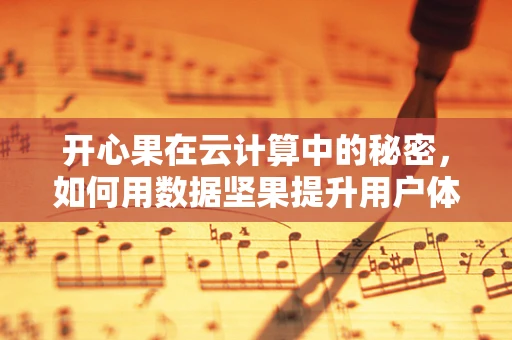 开心果在云计算中的秘密，如何用数据坚果提升用户体验？