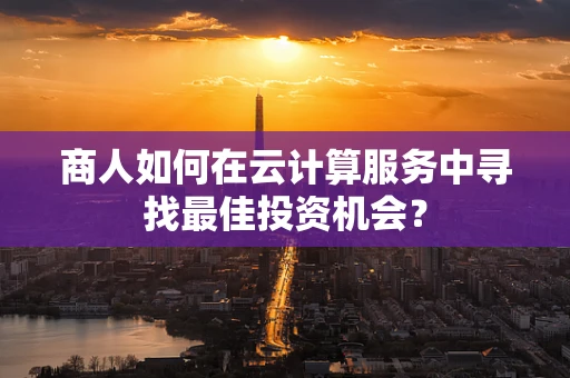 商人如何在云计算服务中寻找最佳投资机会？