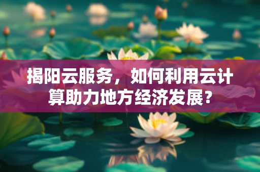 揭阳云服务，如何利用云计算助力地方经济发展？