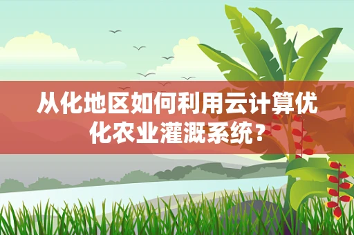 从化地区如何利用云计算优化农业灌溉系统？