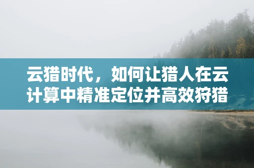 云猎时代，如何让猎人在云计算中精准定位并高效狩猎？