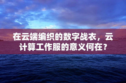 在云端编织的数字战衣，云计算工作服的意义何在？