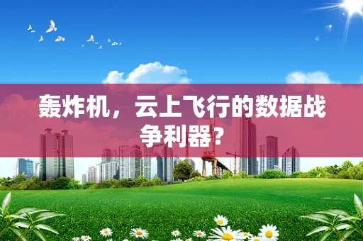 轰炸机，云上飞行的数据战争利器？
