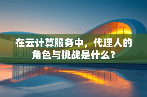 在云计算服务中，代理人的角色与挑战是什么？