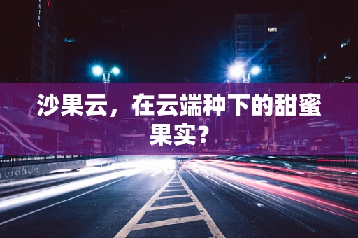 沙果云，在云端种下的甜蜜果实？
