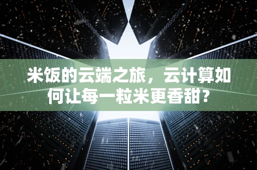 米饭的云端之旅，云计算如何让每一粒米更香甜？
