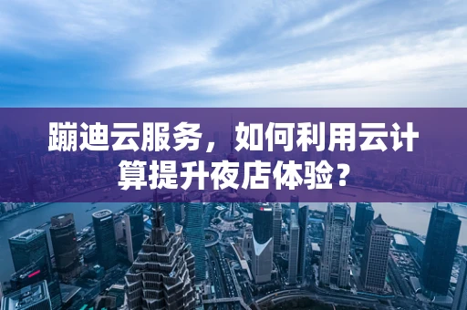 蹦迪云服务，如何利用云计算提升夜店体验？